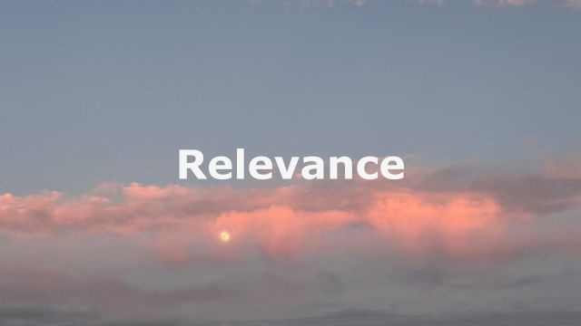 SL014 Recognizing Relevance